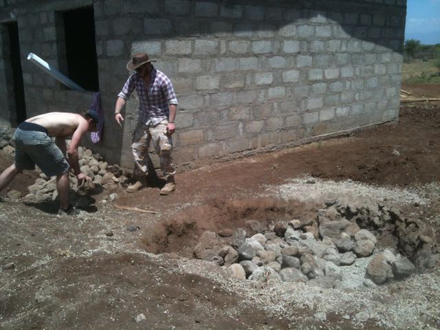 Making the foundation for a tank base